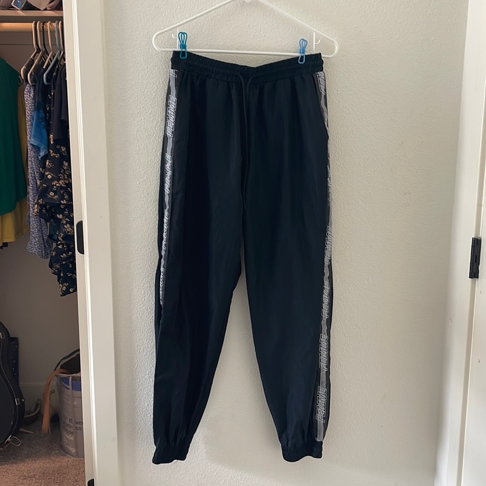 Us Size large, Black, “FEMME” Forever 21 joggers